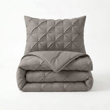 Bettdecke Ohne Bezug - Lazy Bettdecke Pintuck Taupe/Grau
