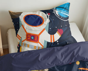 Bettbezug - Space man 2 Blau 140 x 200/220