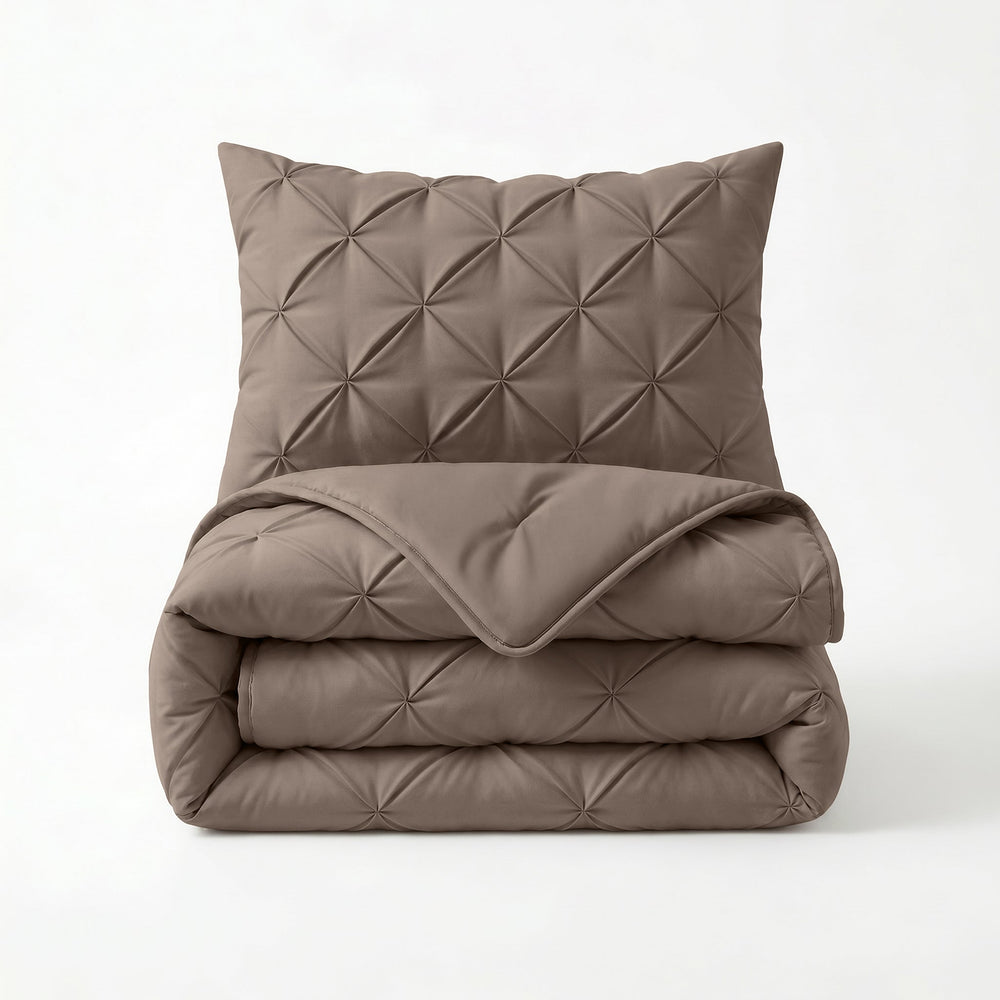 Bettdecke Ohne Bezug - Lazy Bettdecke Pintuck Taupe