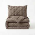 Bettdecke Ohne Bezug - Lazy Bettdecke Pintuck Taupe