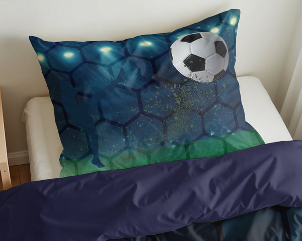 Bettbezug - Live football Blau 140 x 200/220