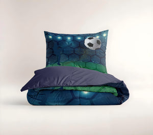 Bettbezug - Live football Blau 140 x 200/220