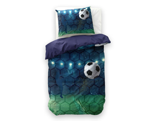 Bettbezug - Live football Blau 140 x 200/220