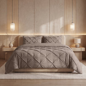 Bettdecke Ohne Bezug - Lazy Bettdecke Pintuck Taupe