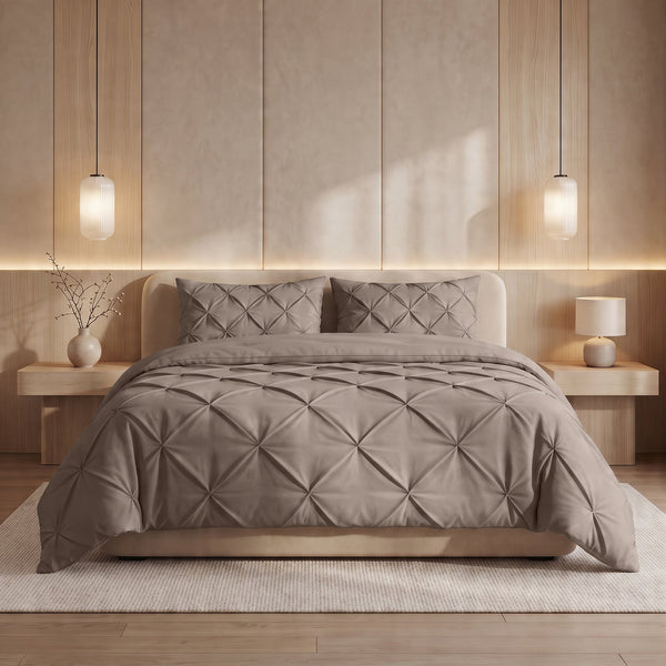 Bettdecke Ohne Bezug - Lazy Bettdecke Pintuck Taupe