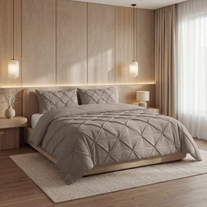 Bettdecke Ohne Bezug - Lazy Bettdecke Pintuck Taupe