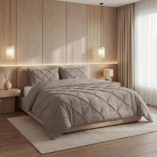 Bettdecke Ohne Bezug - Lazy Bettdecke Pintuck Taupe