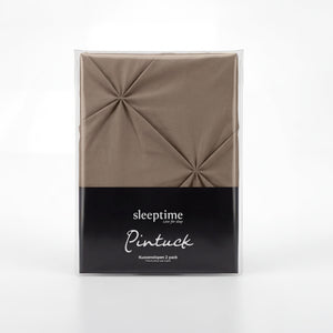 Lazy Pintuck Kissenbezüge 2Pack Taupe 60 x 70
