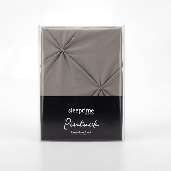 Lazy Pintuck Kissenbezüge 2Pack Taupe/Grau 60 x 70