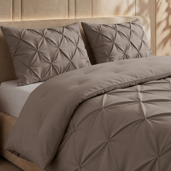 Bettdecke Ohne Bezug - Lazy Bettdecke Pintuck Taupe