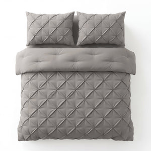 Bettdecke Ohne Bezug - Lazy Bettdecke Pintuck Taupe/Grau