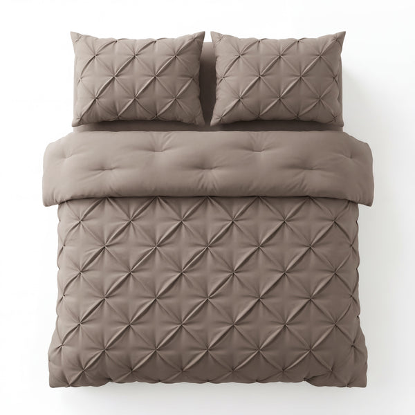 Bettdecke Ohne Bezug - Lazy Bettdecke Pintuck Taupe