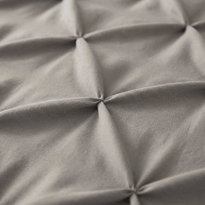 Bettdecke Ohne Bezug - Lazy Bettdecke Pintuck Taupe/Grau