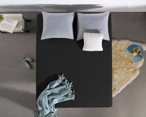 Dubbel Jersey 220 gr. Spannbettlaken Schwarz