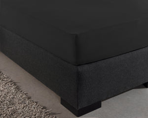 Enkel Jersey 135 gr. Spannbettlaken Schwarz