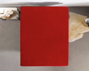 Dubbel Jersey 220 gr. Spannbettlaken Rot