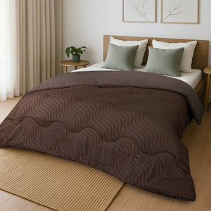 Bettdecke Ohne Bezug - Lileo EasyDekbed™ Tufted Waves – Braun