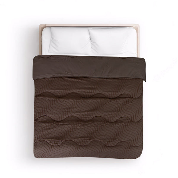 Bettdecke Ohne Bezug - Lileo EasyDekbed™ Tufted Waves – Braun