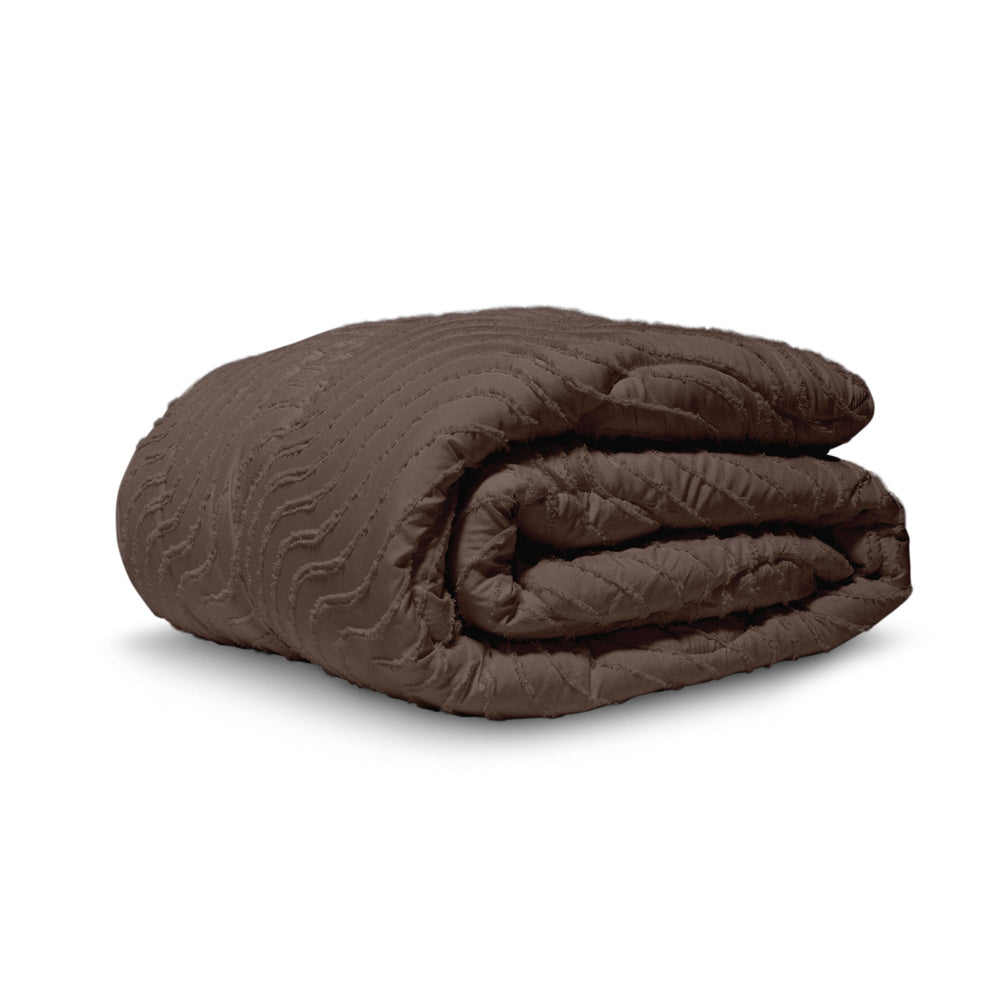 Bettdecke Ohne Bezug - Lileo EasyDekbed™ Tufted Waves – Braun