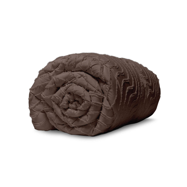 Bettdecke Ohne Bezug - Lileo EasyDekbed™ Tufted Waves – Braun
