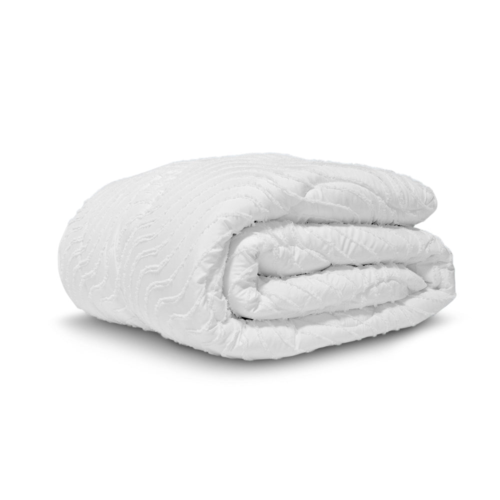 Bettdecke Ohne Bezug - Lileo EasyDekbed™ Tufted Waves – Weiß