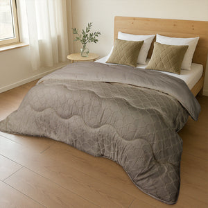 Bettdecke Ohne Bezug - Lileo EasyDekbed™ Tufted Waves – Taupe