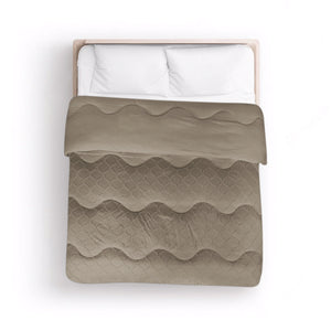 Bettdecke Ohne Bezug - Lileo EasyDekbed™ Tufted Waves – Taupe