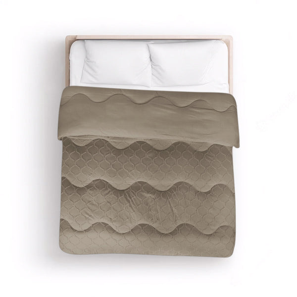 Bettdecke Ohne Bezug - Lileo EasyDekbed™ Tufted Waves – Taupe