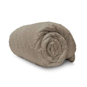 Bettdecke Ohne Bezug - Lileo EasyDekbed™ Tufted Waves – Taupe
