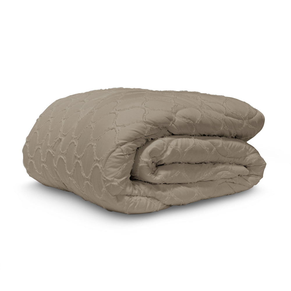 Bettdecke Ohne Bezug - Lileo EasyDekbed™ Tufted Waves – Taupe