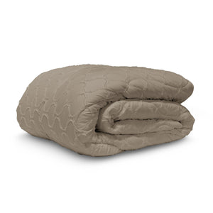 Bettdecke Ohne Bezug - Lileo EasyDekbed™ Tufted Waves – Taupe