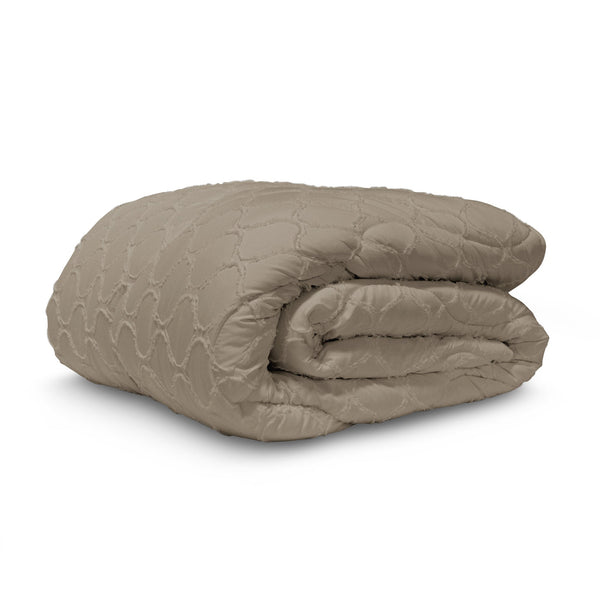 Bettdecke Ohne Bezug - Lileo EasyDekbed™ Tufted Waves – Taupe