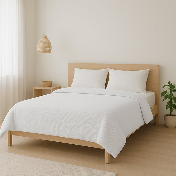 Bettdecke Ohne Bezug - Lileo EasyBed™ Musselin – Weiß
