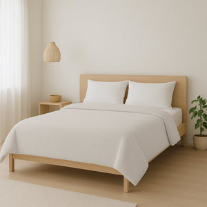Bettdecke Ohne Bezug - Lileo EasyBed™ Musselin – Off-White
