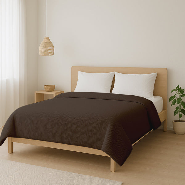 Bettdecke Ohne Bezug - Lileo EasyBed™ Musselin – Chocolate