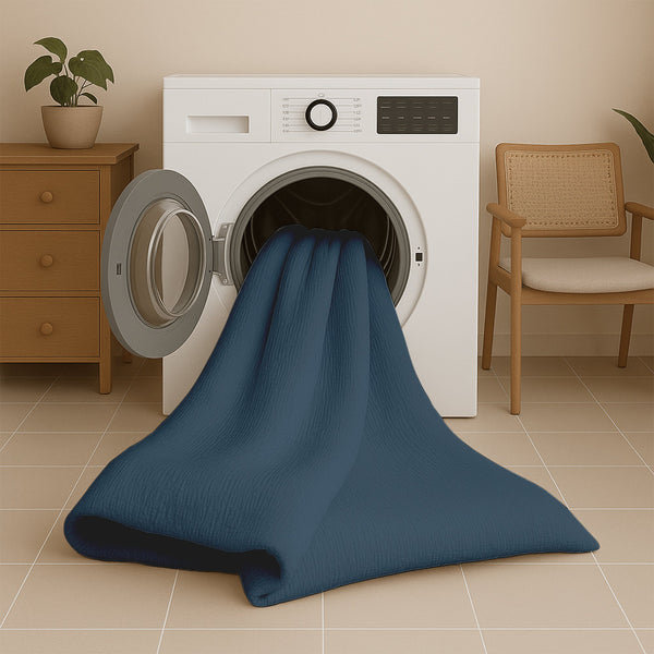 Bettdecke Ohne Bezug - Lileo EasyBed™ Musselin- Petrol