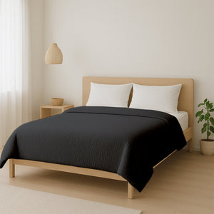 Bettdecke Ohne Bezug - Lileo EasyBed™ Musselin – Donkergrijs