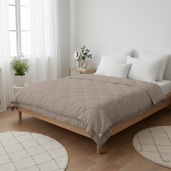 Bettdecke Ohne Bezug - Eazzzy 4 Saison Bettdecke - Taupe