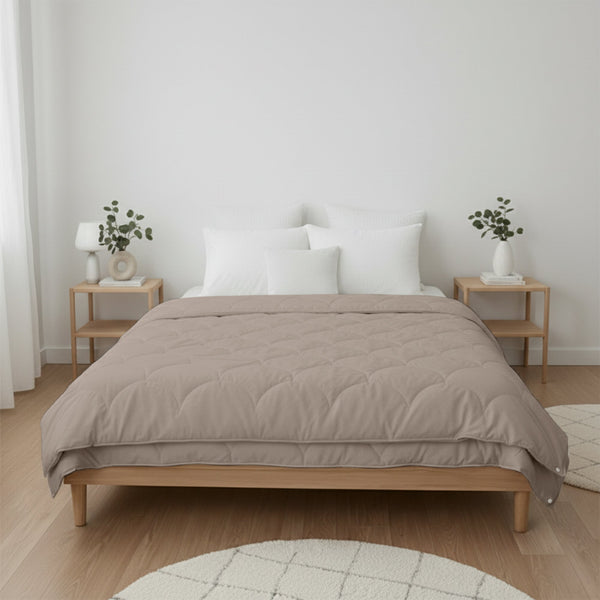 Bettdecke Ohne Bezug - Eazzzy 4 Saison Bettdecke - Taupe