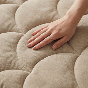 Bettdecke Ohne Bezug - Chenille Velvet Emboss - Taupe