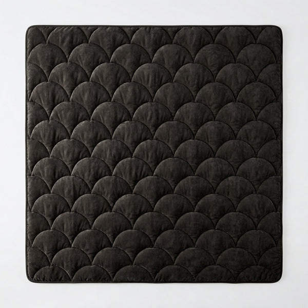 Bettdecke Ohne Bezug - Chenille Velvet Emboss - Schwarz