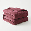 Bettdecke Ohne Bezug - Chenille Velvet Emboss - Burgundy