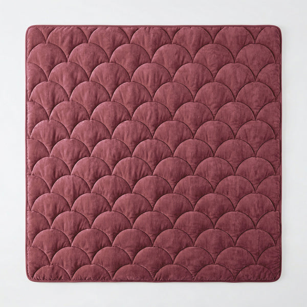 Bettdecke Ohne Bezug - Chenille Velvet Emboss - Burgundy