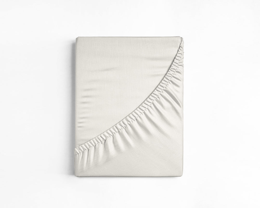 Baumwoll-Spannbettlaken Creme