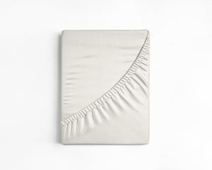 Baumwoll-Spannbettlaken Creme