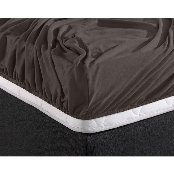 Dubbel Jersey 220 gr. Spannbettlaken Deep Taupe