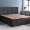 Satin-Spannbettlaken Taupe