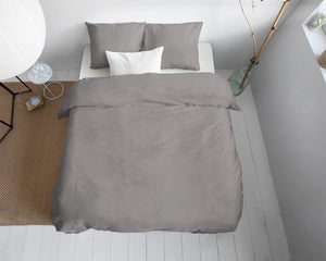 Bettbezug - Uni Satin Grau