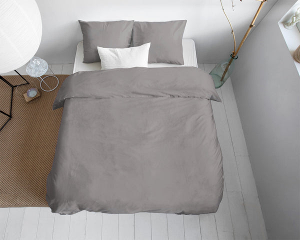 Bettbezug - Uni Satin Grau