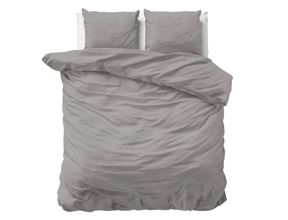 Bettbezug - Uni Satin Grau